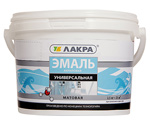 Эмаль акрил. белая п/глянц. 2,4кг Лакра 