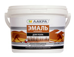 Эмаль акрил. д/пола желто-кор. 0,9кг Лакра /6/***