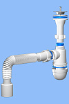 Сифон 1 1/4"*40 с гофрой 40/50 Ани /С2010/