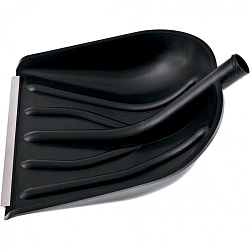 Лопата снеговая пластм. МОРОЗ 410х410 с оц.планкой/10/