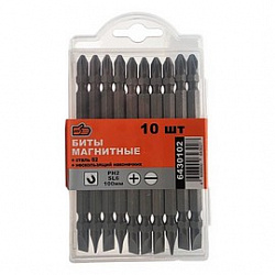 Биты PH2 100мм 10шт двухсторонние крест 888 /10/6430102/