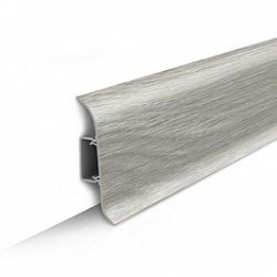 И253 Плинтус 253 ЯСЕНЬ СЕРЫЙ 55мм с кабель-каналом 2,2м "Идеал Классик" /мин.40/