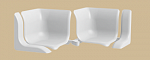 Комплектующие для бордюра на ванну универс.белый( набор из 4-х элементов(2загл.+2соед.) Идеал