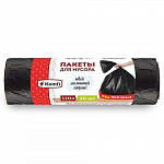 Мешки д/мусора 120л 10 шт ПВД, 12 мкм, черные 35мкм, в рулоне /уп., Komfi/30/