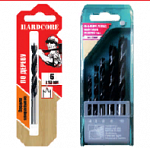 Набор сверл спиральных по дереву 4-10мм, 5шт HARDCORE