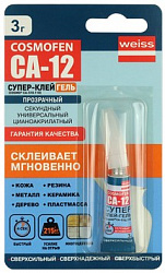 КОСМОФЕН СА12 СУПЕР КЛЕЙ ГЕЛЬ 3гр. /24/