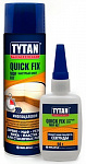 Клей двухкомпонентный цианакрилатный QUICK FIX для МДФ 200мл  TYTAN Professional /12/