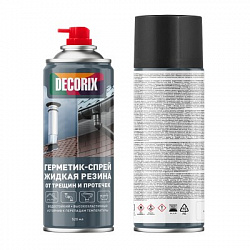 Герметик-спрей аэрозольный жидкая резина от трещин и проточек серый 520мл DECORIX 0126-02DX/12/ 