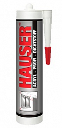 Герметик акрил белый 260мл. HAUSER /12/ +5*