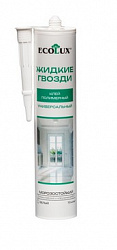 Жидкие гвозди полимерный белый 290мл ECOLUX морозостойкий/20/