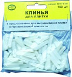 Клинья для плитки 33*6*6мм, пластмассовые 100шт 888 /3980706//10/100/