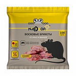 Восковые брикеты от мышей и крыс 100гр NADZOR /50/